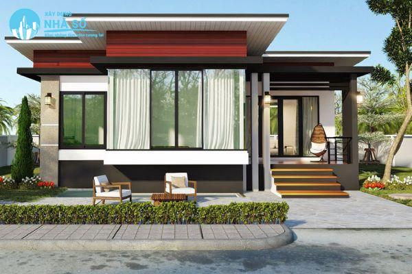 Mẫu Nhà Cấp 4 Mái Bằng 2 Phòng Ngủ hiện đại
