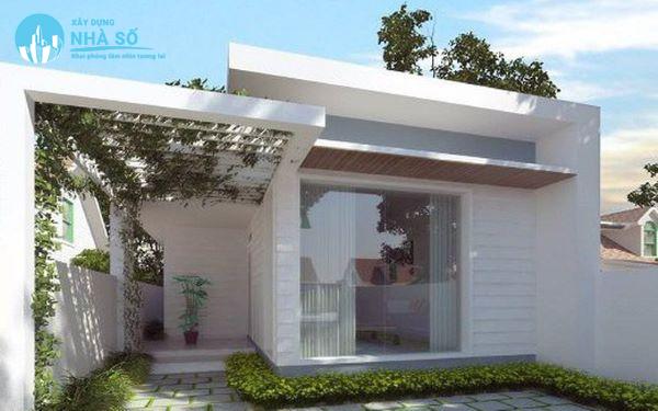 Mẫu Nhà Cấp 4 Mái Bằng 2 Phòng Ngủ theo phong cách ấm cúng