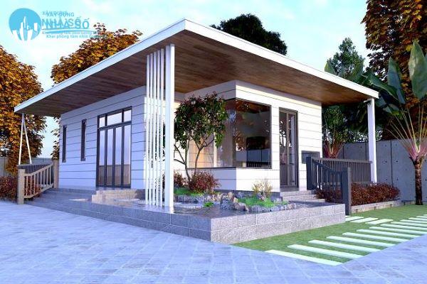 Mẫu Nhà Cấp 4 Mái Bằng 300 Triệu Đẹp tươi mát