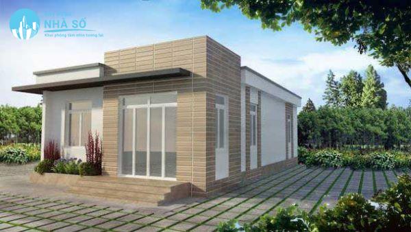 Mẫu Nhà Cấp 4 Mái Bằng 2 Phòng Ngủ thoáng mát