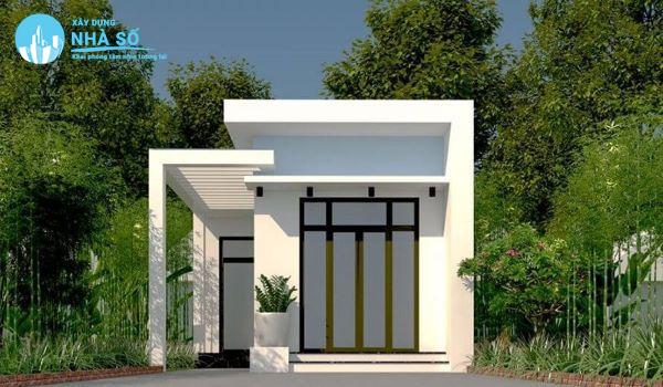 Mẫu Nhà Cấp 4 Mái Bằng 5x20 thông thoáng