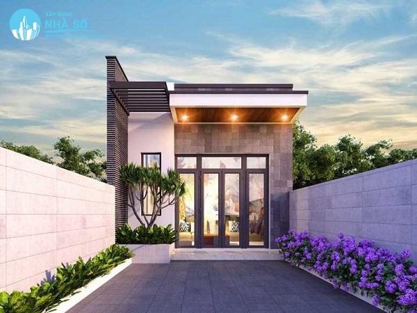 Mẫu Nhà Cấp 4 Mái Bằng 5x20 ấm cúng