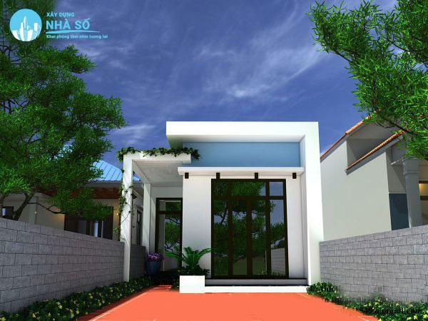 Mẫu Nhà Cấp 4 Mái Bằng 5x20 phù hợp cho nhà nông thôn