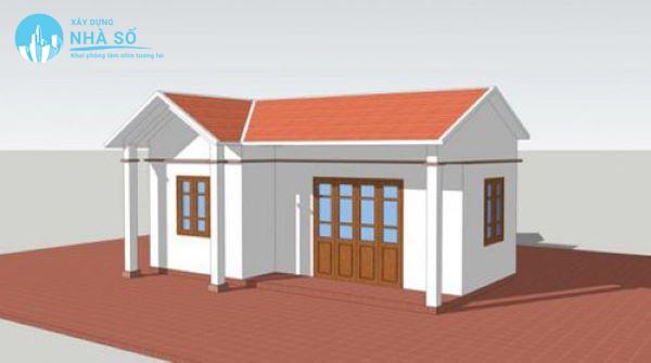 Bản thiết kế mẫu Nhà Cấp 4 Mái Thái 200 Triệu