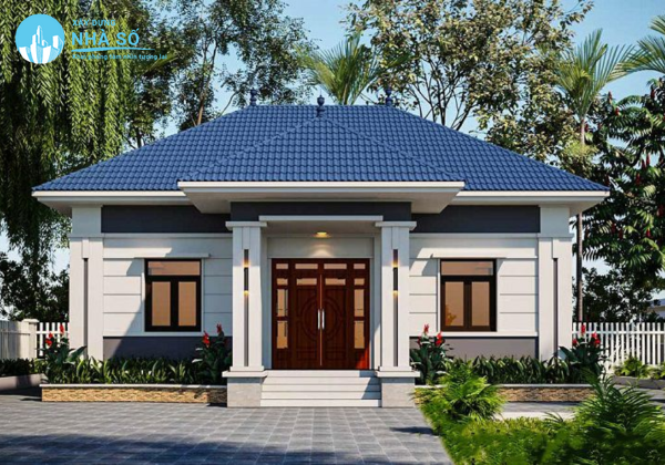 Mẫu nhà cấp 4 mái thái 3 phòng ngủ theo hơi hướng cổ kính