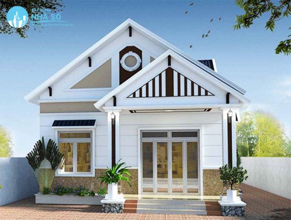 Mẫu nhà cấp 4 mái thái 3 phòng ngủ hiện đại