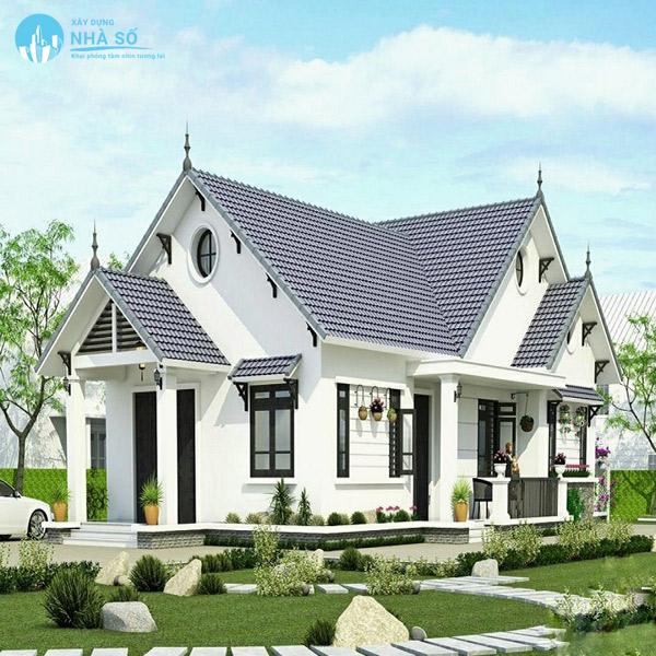 Mẫu nhà cấp 4 mái thái 4 phòng ngủ đẹp