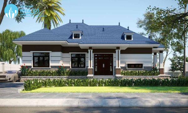 Mẫu nhà cấp 4 mái thái 4 phòng ngủ nhà phố