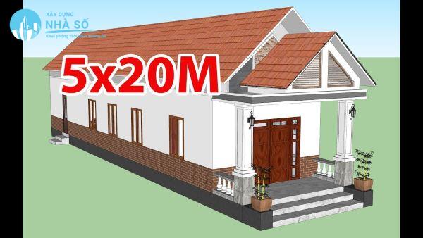 Sơ lược về mẫu nhà cấp 4 mái thái 5×20