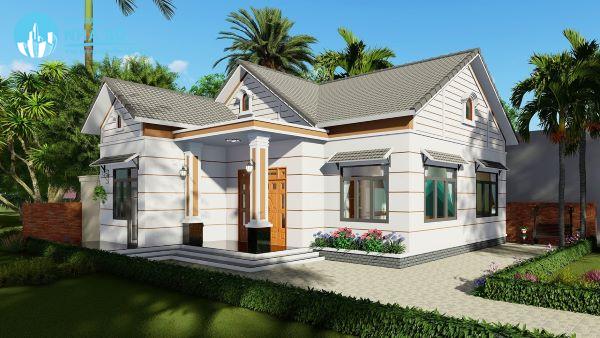 Mẫu nhà cấp 4 mái thái 650 triệu đẹp