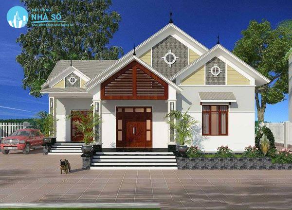 Mẫu nhà cấp 4 mái thái 8x12m đẹp