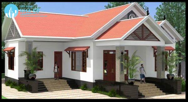 Mẫu nhà cấp 4 mái thái chữ L sang trọng