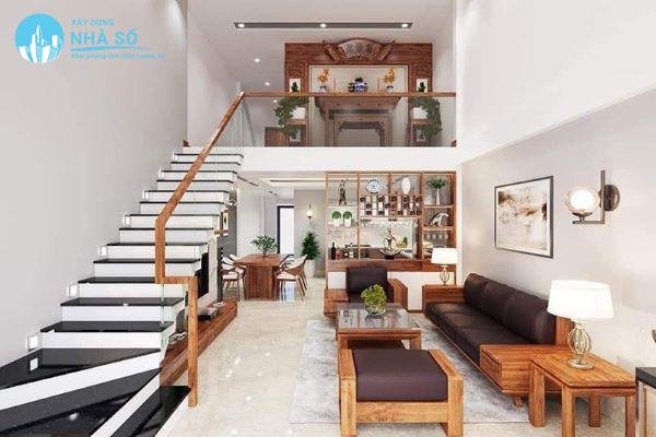 Mẫu nhà cấp 4 mái thái gác lửng 400 triệu theo phong cách cổ kính