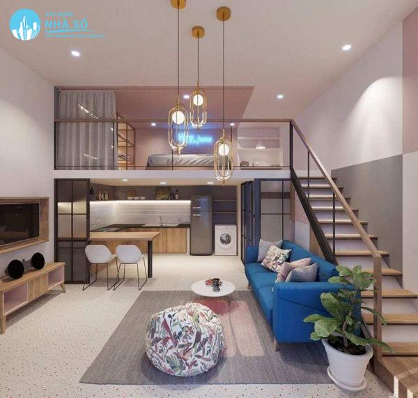 Mẫu nhà cấp 4 mái thái gác lửng 400 triệu tươi sáng