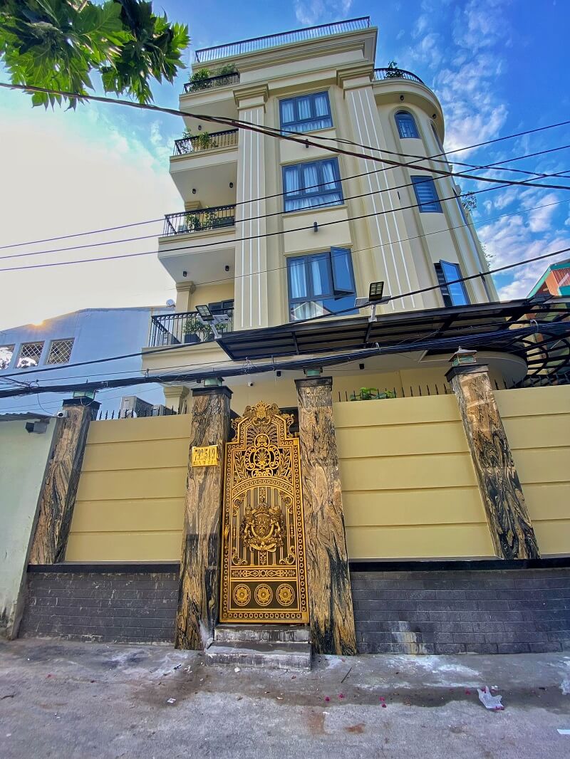 Nhà phố 2 mặt tiền tân cổ điển quận 7 1 trệt 3 lầu